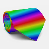 Cravate Bandes arc-en-ciel - Motif (Roulé)