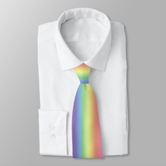 Cravate - bandes arc-en-ciel (vert.) (Attaché)
