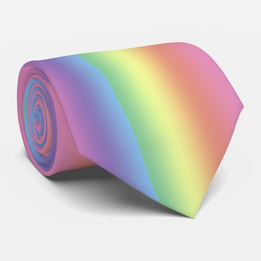 Cravate - bandes arc-en-ciel (vert.) (Roulé)