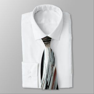 Cravate Bandes argentées très rustiques ou coutures circul