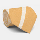 Cravate Bandes blanches orange (Roulé)