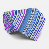 Cravate Bandes bleu violet mignonnes (Roulé)