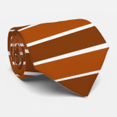 Cravate Bandes Brown (Roulé)
