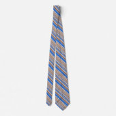 Cravate Bandes Brown et bleues (Dos)