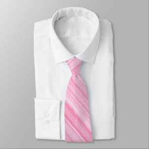 Cravate Bandes calcaires en Bubblegum rose