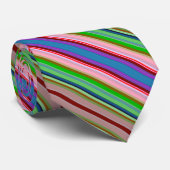 Cravate Bandes chaudes et colorées (Roulé)