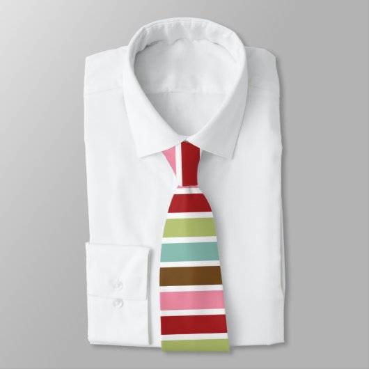Cravate Bandes colorées (Attaché)