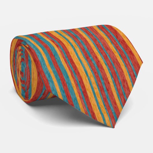 Cravate Bandes colorées D (Roulé)