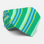Cravate Bandes D'Awning Du Milieu Du Siècle, Jade Green (Roulé)