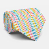 Cravate Bandes de bonbons colorées (Roulé)