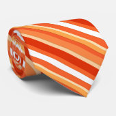 Cravate Bandes de bonbons en couches - orange et blanc (Roulé)