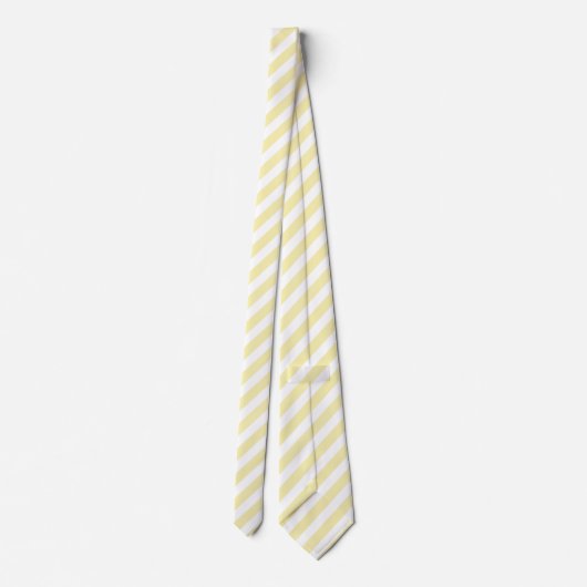 Cravate Bandes de bonbons jaunes et blancs (Dos)