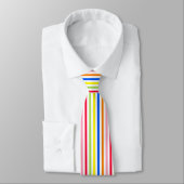 Cravate Bandes de bonbons multicolores (Attaché)