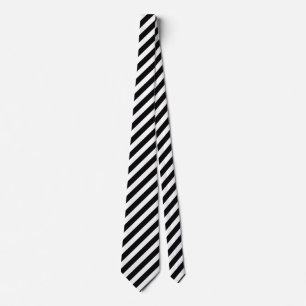 Cravate Bandes de bonbons noir et blanc