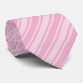 Cravate Bandes de bonbons rose pâle (Roulé)