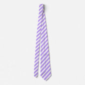 Cravate Bandes de bonbons violettes et blanches (Dos)