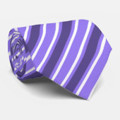 Cravate Bandes de bonbons violettes et blanches (Roulé)