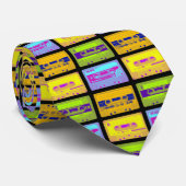 Cravate Bandes de cassettes Pop Art Retro 80s (Roulé)