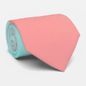 Cravate Bandes de corail et de turquoise (Roulé)