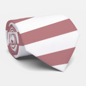 Cravate Bandes de couleurs solides rayées Roses rouillées (Roulé)