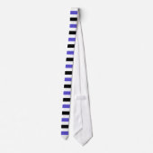 Cravate Bandes de noir et d'iris Motif blanc moderne (Dos)