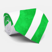 Cravate Bandes de Sucre de canne d'aquarelle verte (Roulé)