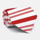 Cravate Bandes de Sucre de canne rouge et blanc (Roulé)