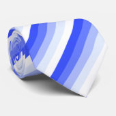 Cravate Bandes d'ombre bleu royal (Roulé)