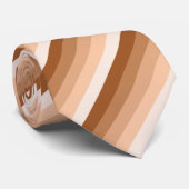 Cravate Bandes d'ombre orange brûlées (Roulé)