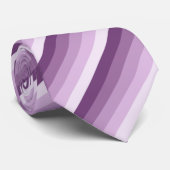 Cravate Bandes d'ombre prune violette (Roulé)