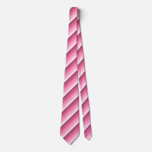 Cravate Bandes d'ombre rose (Devant)