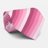 Cravate Bandes d'ombre rose (Roulé)