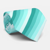 Cravate Bandes d'ombre turquoise (Roulé)