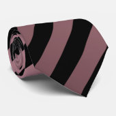Cravate Bandes en or Rose et noir (Roulé)