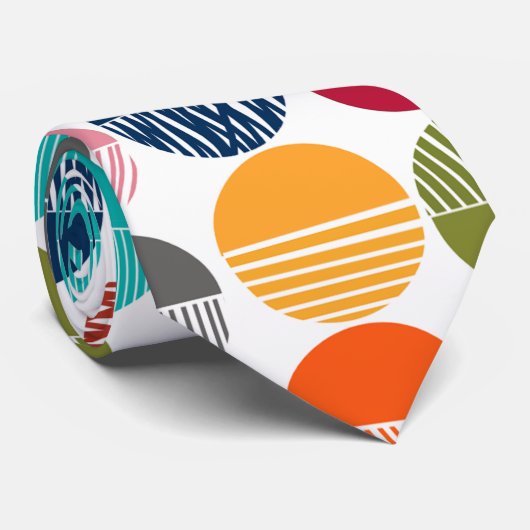 Cravate Bandes et solides (Roulé)