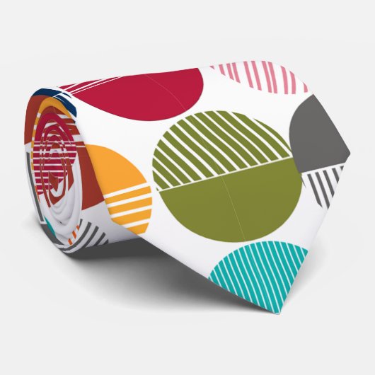 Cravate Bandes et solides (Roulé)