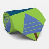 Cravate Bandes géométriques des arbres de Noël (Roulé)