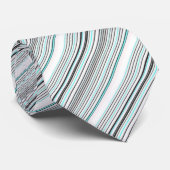 Cravate Bandes gris d'aqua mignonnes (Roulé)