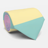 Cravate Bandes Inégales Pink, Jaune, Violet & Vert (Roulé)