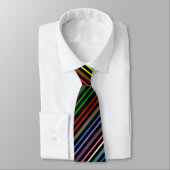 Cravate Bandes multicolores (Attaché)