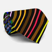Cravate Bandes multicolores (Roulé)