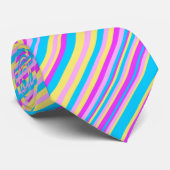 Cravate Bandes multicolores 3 - Diagonale (Roulé)