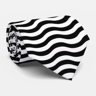 Cravate Bandes Noires Et Blanches