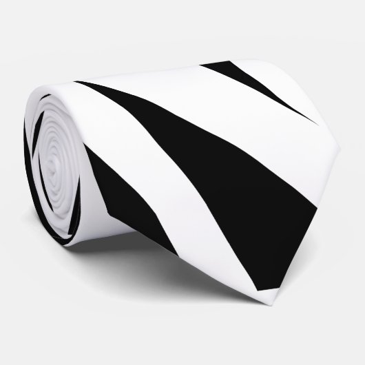 Cravate Bandes noires et blanches (Roulé)