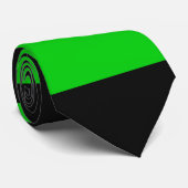 Cravate Bandes noires et vertes (Roulé)