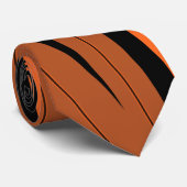 Cravate Bandes orange (Roulé)