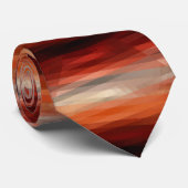 Cravate Bandes orange (Roulé)