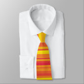 Cravate Bandes orange rouge jaune (Attaché)