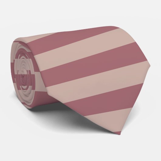 Cravate Bandes roses (Roulé)