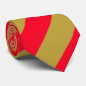 Cravate Bandes rouge et or (Roulé)